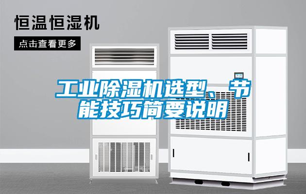 工业樱桃TV在线观看机选型、节能技巧简要说明