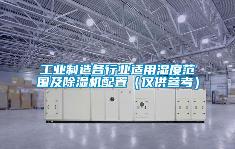 工业制造各行业适用湿度范围及樱桃TV在线观看机配置（仅供参考）