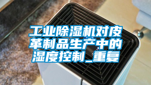 工业樱桃TV在线观看机对皮革制品生产中的湿度控制_重复