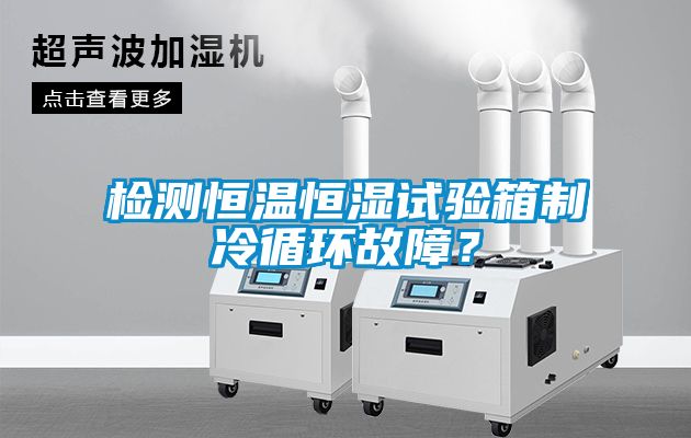 检测恒温恒湿试验箱制冷循环故障？