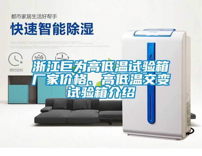 浙江巨为高低温试验箱厂家价格、高低温交变试验箱介绍