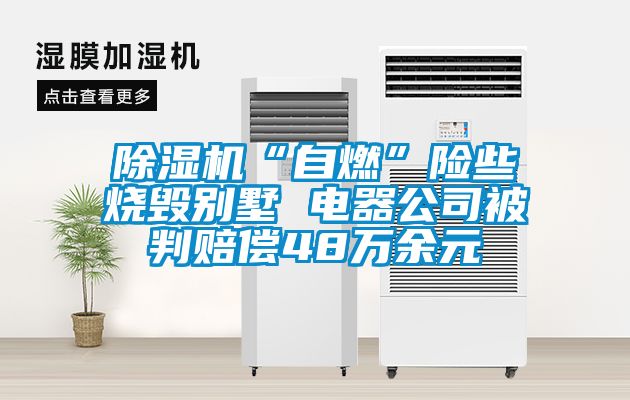 樱桃TV在线观看机“自燃”险些烧毁别墅 电器公司被判赔偿48万余元