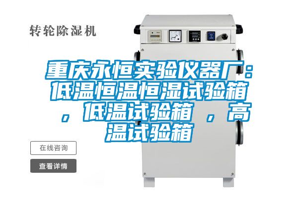 重庆永恒实验仪器厂：低温恒温恒湿试验箱 , 低温试验箱 , 高温试验箱