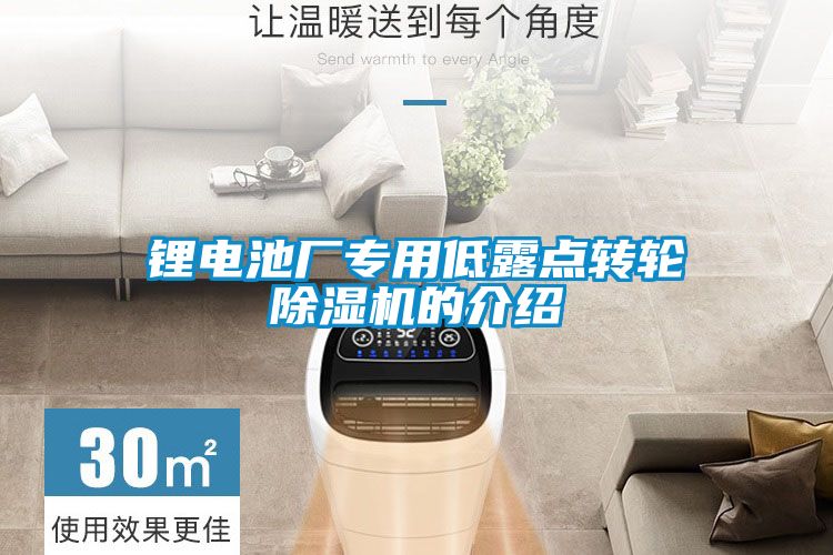 锂电池厂专用低露点转轮樱桃TV在线观看机的介绍